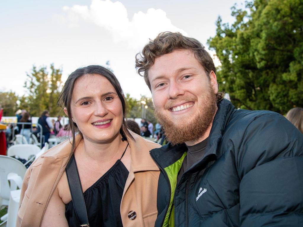 Esther Robinson with Michael Muller at the Festival of Food and Wine, Queens Park, Toowoomba Carnival of Flowers. Friday September 9, 2022 Picture: Bev Lacey