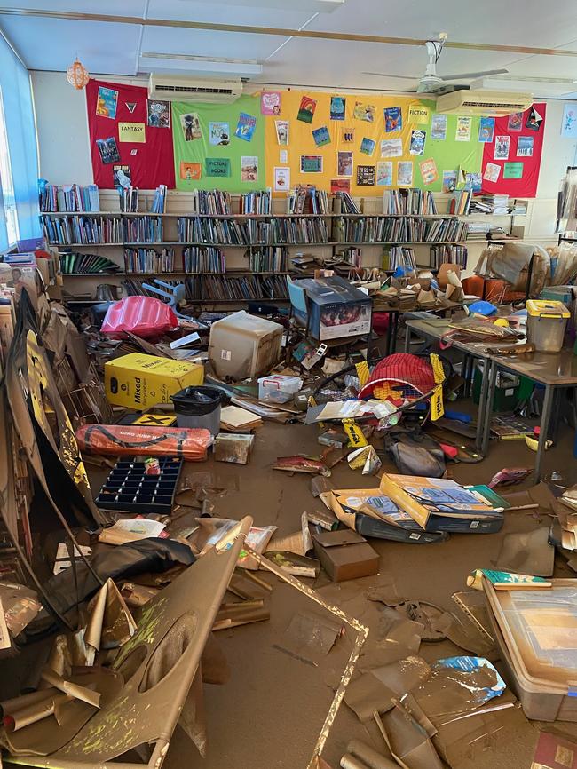 Cabbage Tree Island Public School was inundated, hitting several classrooms. Picture: Dyonne Anderson