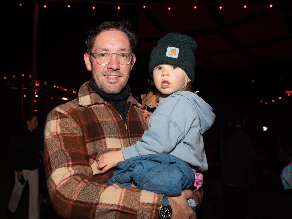 The City of Hobart Winter Feast. Joshua Andree and Francesca aged 2. Picture: Linda Higginson