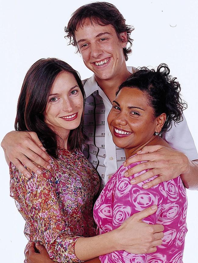 Karvan with Samuel Johnson and Deborah Mailman in The Secret Life of Us.