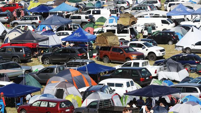 The tent city at Falls Festival at Marion Bay. Picture: NIKKI DAVIS-JONES