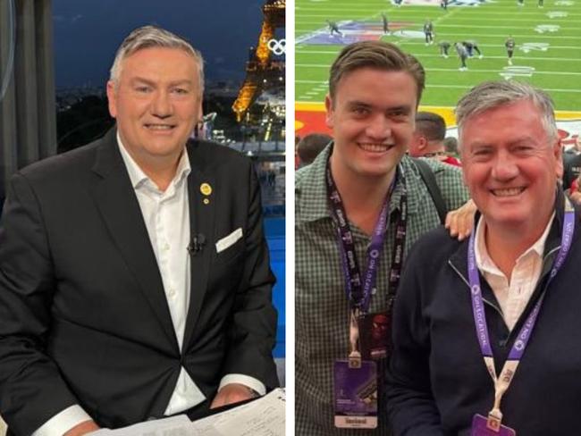 Eddie McGuire's son has made the move. Photo: Channel 9 and Instagram