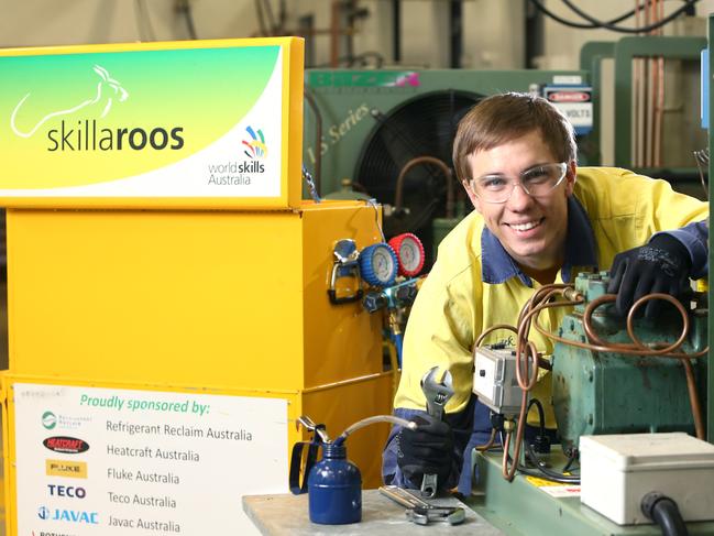 Queensland’s Patrick Brennan won a bronze medal for airconditioning and refrigeration.