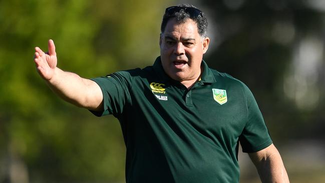 Kangaroos coach has been reinforcing a message of pride and passion into the players ahead of Saturday night’s clash with Tonga. Picture: AAP