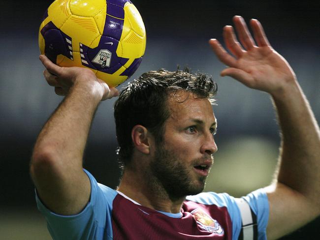 Lucas Neill playing for West Ham in 2008.