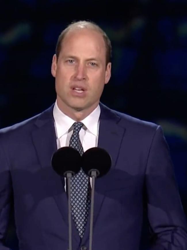 William's heartwarming speech appeared to make Charles emotional. Picture: BBC