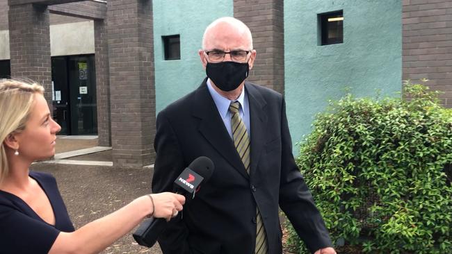 St George netball coach Peter Albert Crawford at Sutherland court after he was granted bail on charges of sexually touching young netballers. Picture: Eliza Barr.