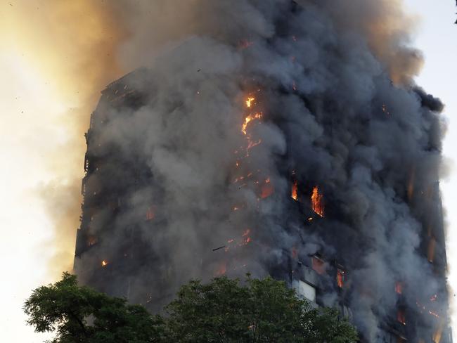 It is believed that new cladding installed to make the 1970s architecture look more palatable to wealthy locals left it vulnerable to fire. Picture: Matt Dunham/AP