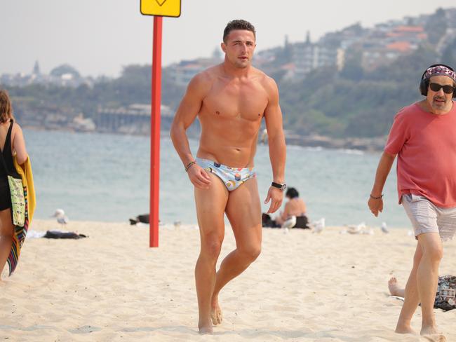 Sam Burgess pictured at Coogee Beach this week. Picture: Christian Gilles