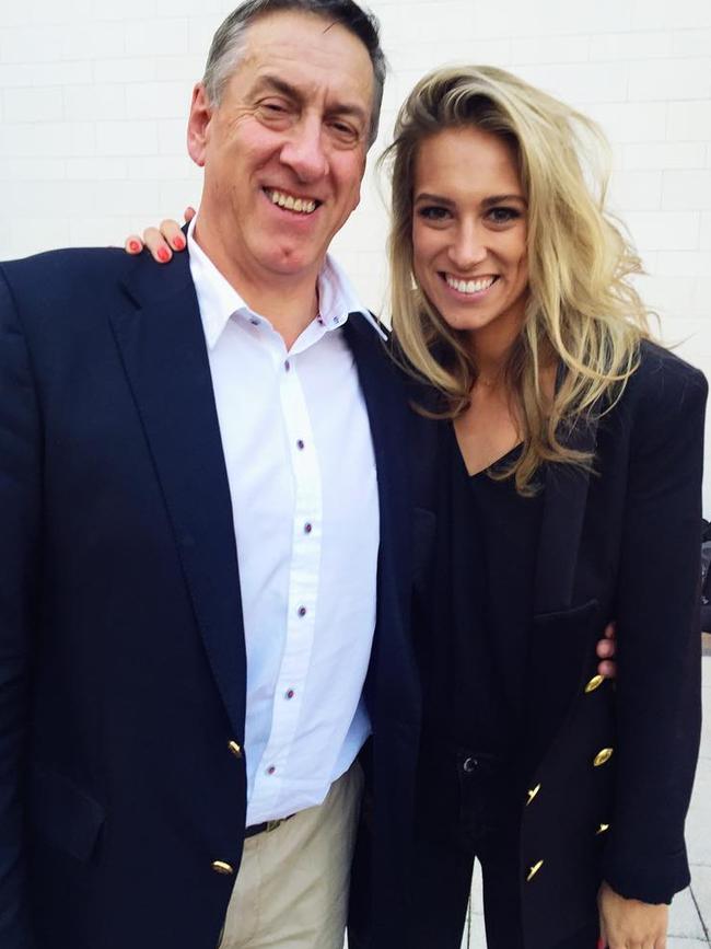 Phoebe Burgess with her father Mitch Hooke.