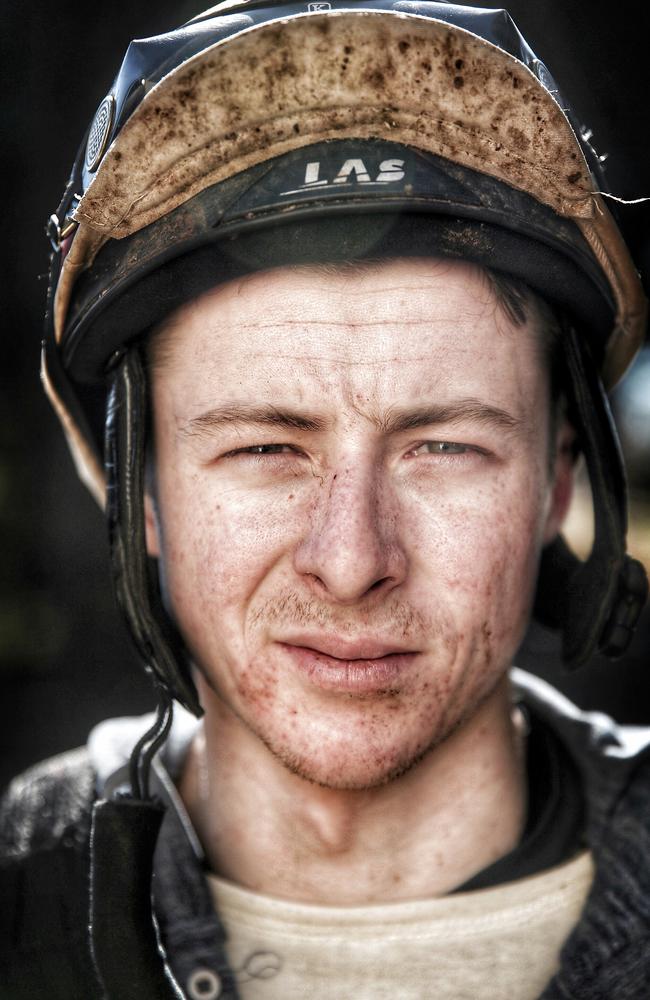 Fighter: Harry Coffey is adamant that his debilitating disease won’t stop him from riding Signoff in this year’s Melbourne Cup. Picture: Colleen Petch