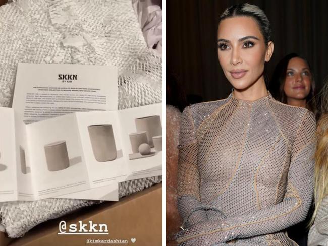 Kim Kardashian’s latest venture - a homewares offshoot of her skincare brand SKKN - has come under fire, with fans once again accusing the reality star of 'greenwashing'. Picture: Supplied