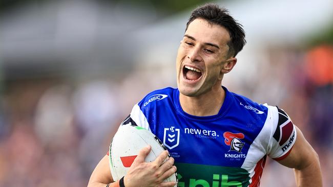 David Armstrong continues to impress for Newcastle in the absence of Kalyn Ponga. Picture: Getty Images