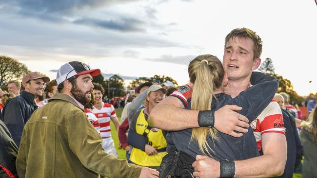 John Vinson celebrates. Picture: Nev Madsen.