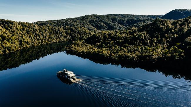 Spirit of the Wild cruising the Gordon River. Picture: Tourism Tasmania