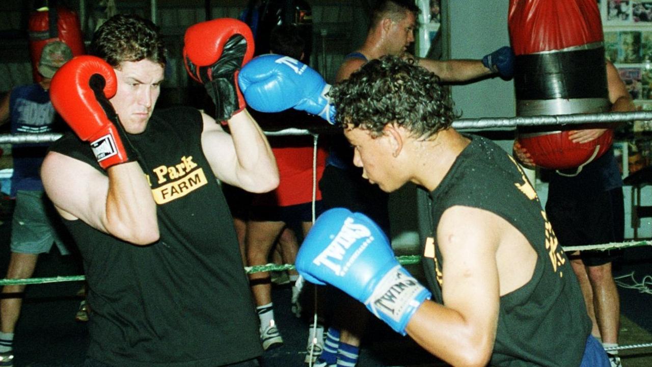 Dolphins assistant coach Kristian Woolf is handy in the ring.