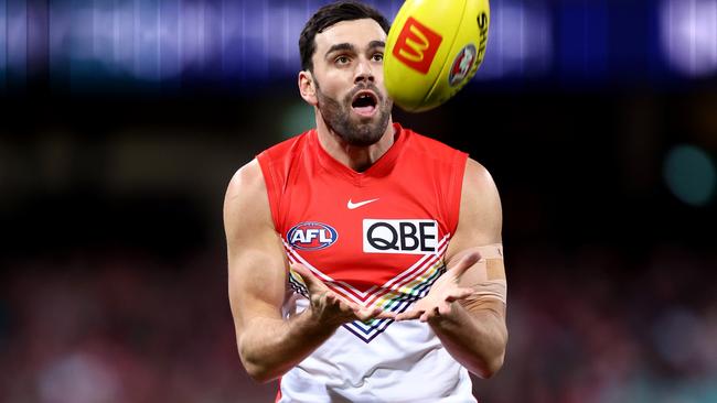 Paddy McCartin has been an intercept force down back. Picture: Matt King/AFL Photos/via Getty Images