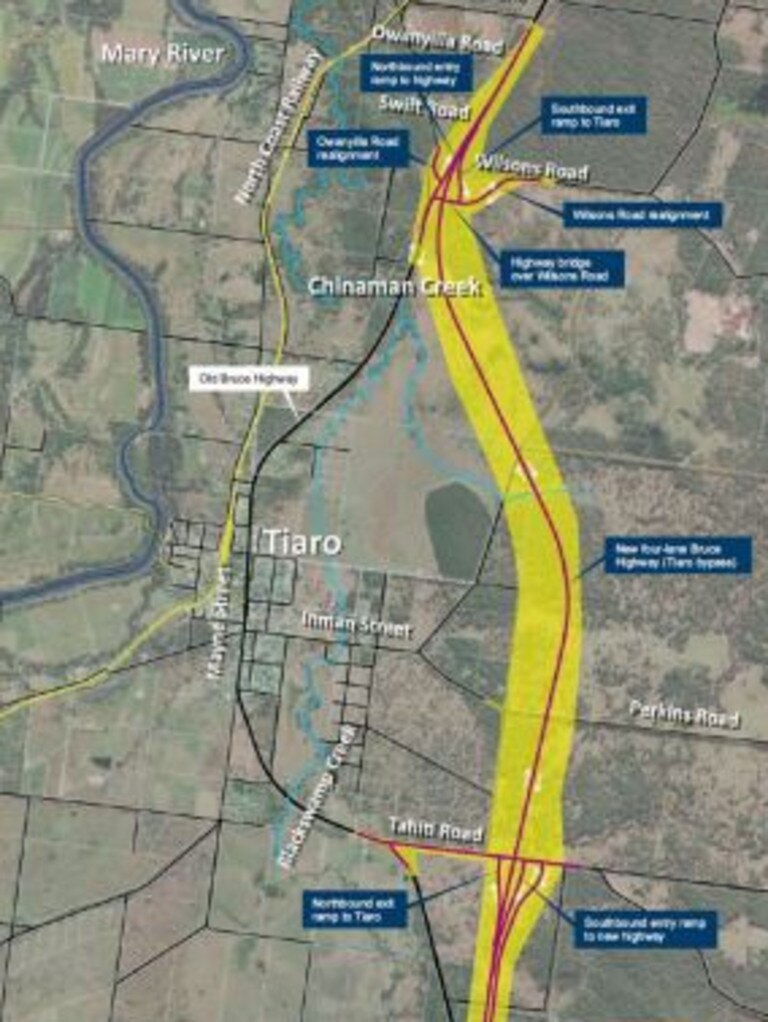 Tiaro Bypass Map