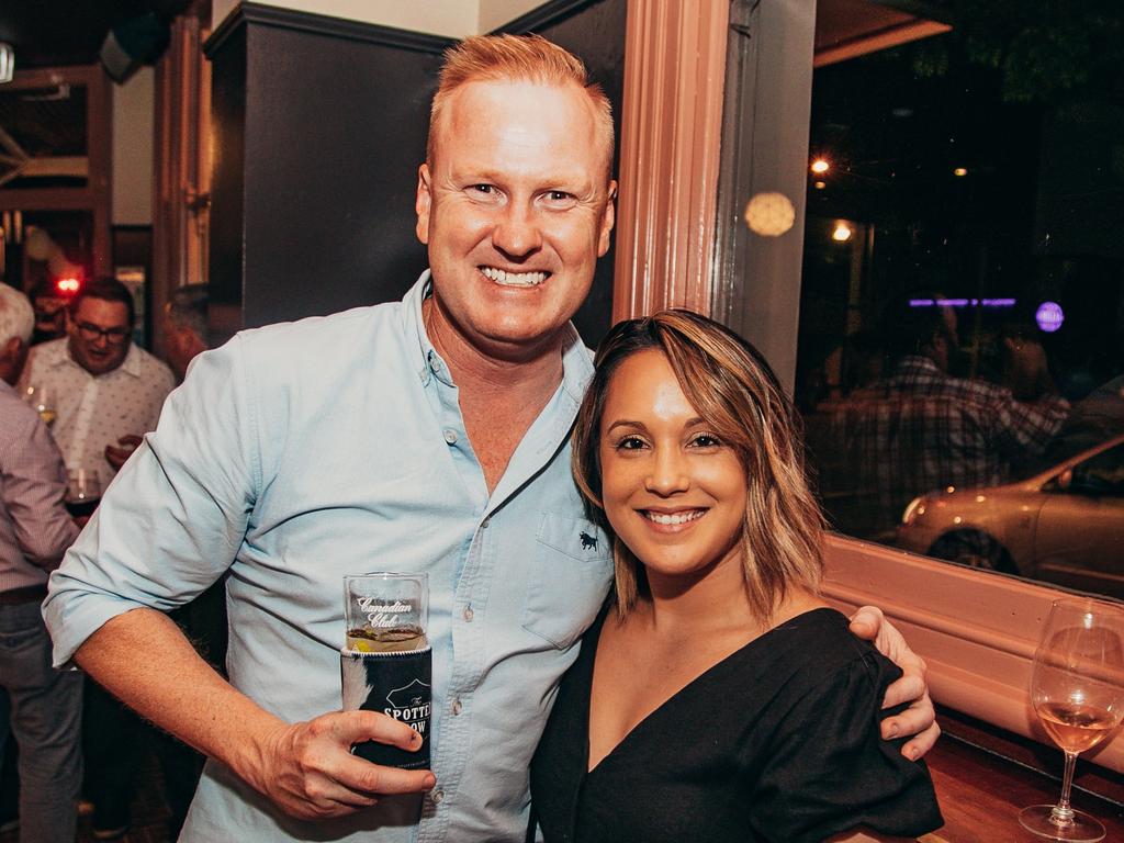 David Lutteral and Michelle Mirandilla at The Spotted Cow reopening in Toowoomba. Socials: Damien Anthony Rossi | Picture: Ali Rasoul