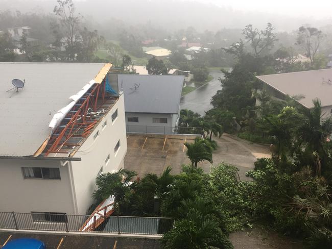 Roofs have been ripped off in Airlie Beach. Picture: Ella Richmond