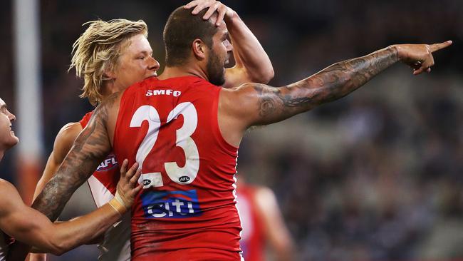 Lance Franklin was a standout on Friday night. Picture. Phil Hillyard