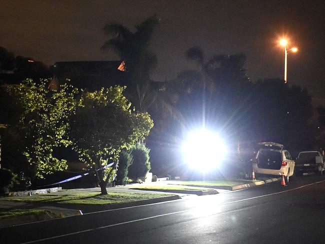 Womans body found at a property in Barber drive Hoppers Crossing. Homicide police investigate. Picture: Nicole Garmston