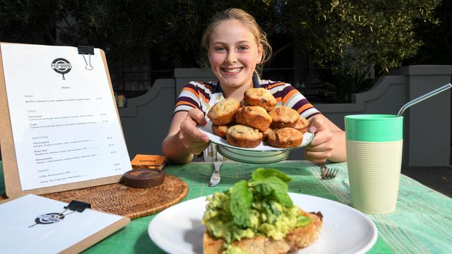 Mia Lewis runs Popbang, a pop-up cafe where the proceeds go to a charity of her choice. Picture: Penny Stephens