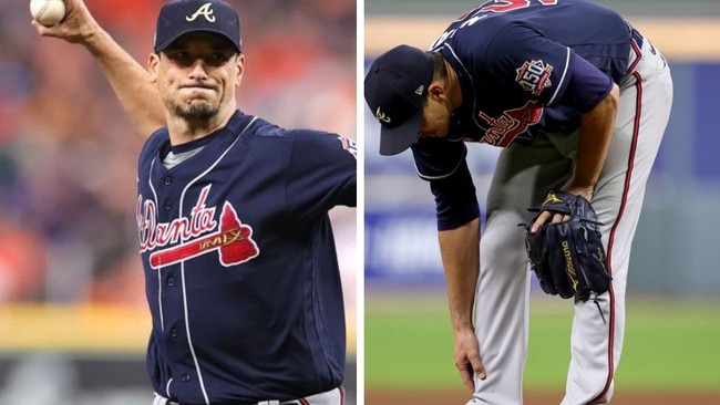 Atlanta Braves pitcher Charlie Morton played through a broken leg.