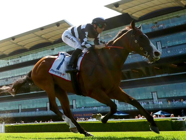 SYDNEY, AUSTRALIA - JANUARY 04: Josh Parr riding Disneck win Race 7 Precise Air during Sydney Racing at Royal Randwick Racecourse on January 04, 2025 in Sydney, Australia. (Photo by Jeremy Ng/Getty Images)