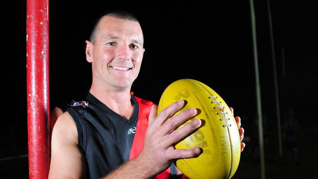 Shane Fishlock, pictured ahead of his 300th game in 2009, holds Morphett Vale’s record for most A-grade matches.