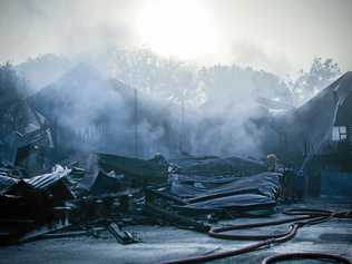 The aftermath of the fire that tore through One Mile State School. Picture: Jacob Carson