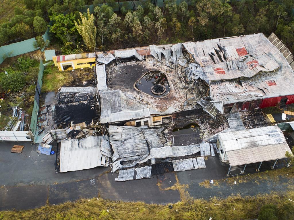 The Big Brother house on the Gold Coast after last weeks fire.