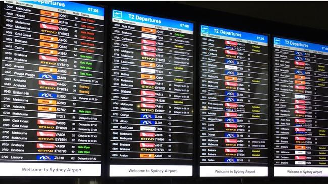 Cancellations were worst on Australia’s busiest route, Melbourne to Sydney, with one in 20 flights scrapped.