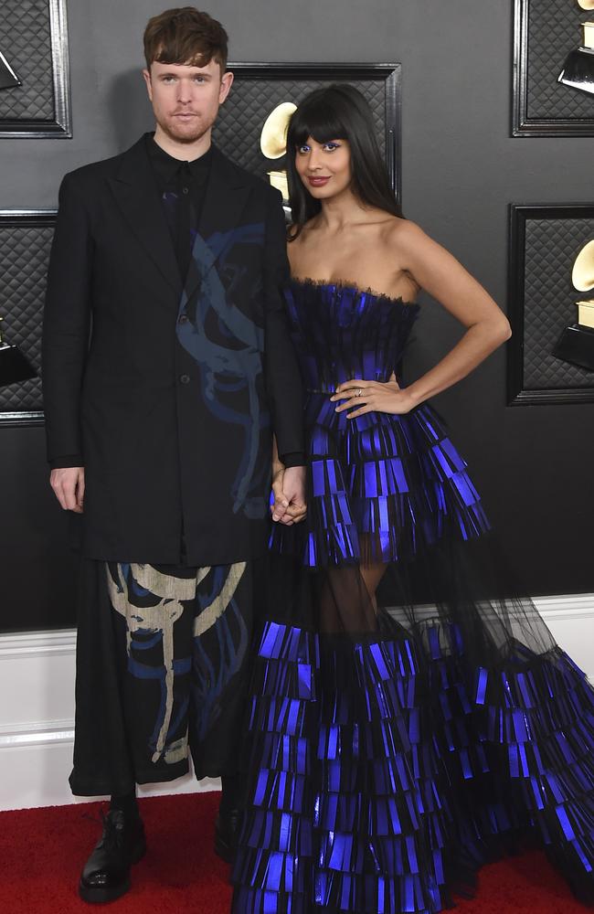 ‘It’ couple James Blake, left, and Jameela Jamil. Picture: AP