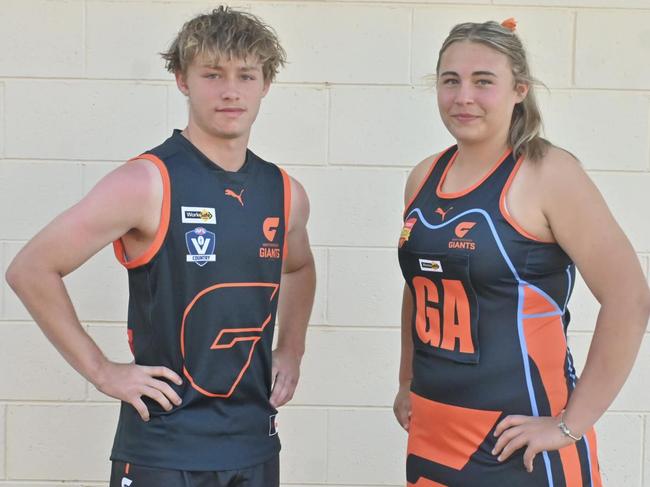 The new Maryborough Giants have unveiled their new playing strip for this year. Picture: Maryborough Giants Football Club.