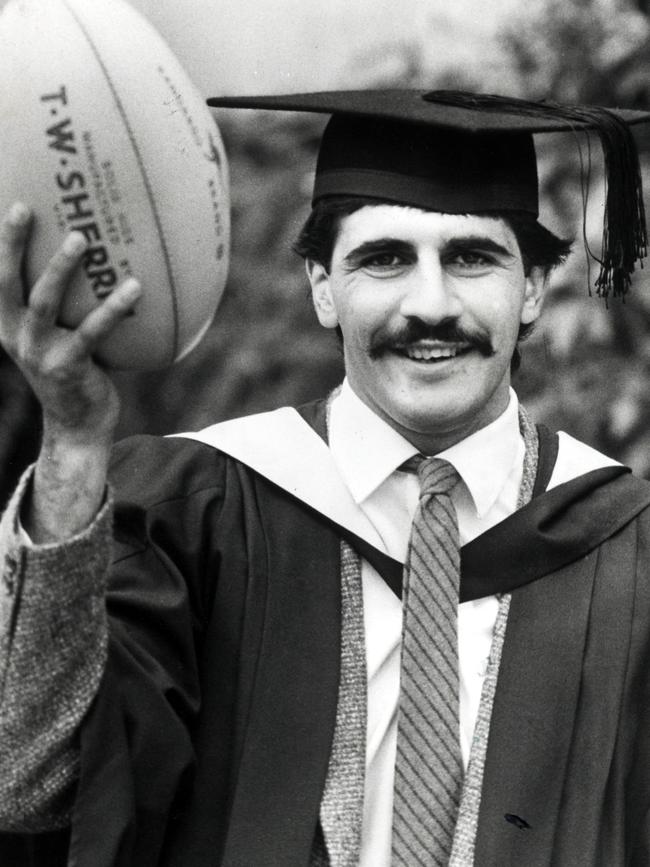 Demetriou after graduating from La Trobe University.