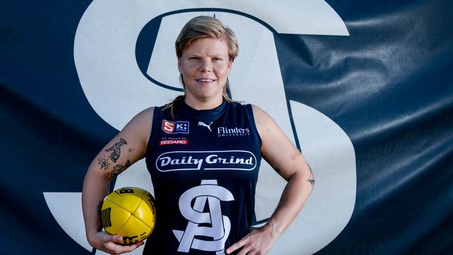 South Adelaide forward Jess Waterhouse leads the SANFLW for goals after three rounds. Picture: Brenton Edwards