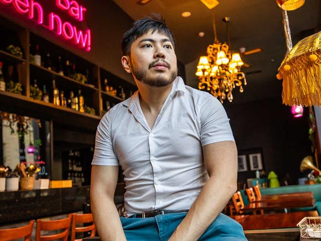 Than Rattanakosit, owner of Ru De Sian on Bank Street, says the night life economy is struggling due to the cost of living crisis.  Pictured on May 13th, 2022, in Adelaide.Picture: Tom Huntley