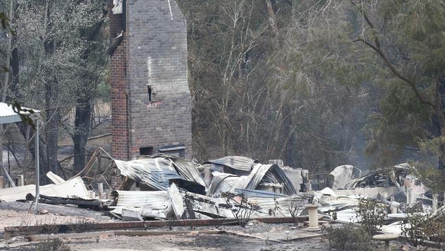 An out-of-control fire destroyed a number of homes in Sarsfield. Picture: David Crosling