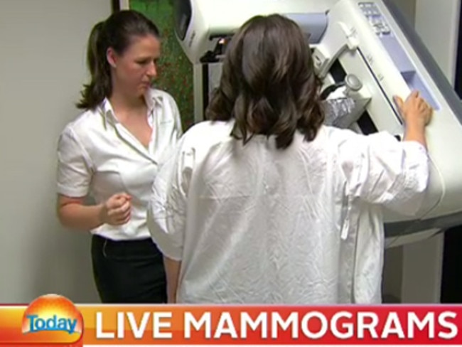 Lisa Wilkinson gets a mammogram live on air.