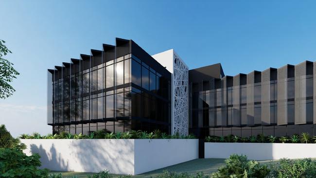 Artist impression of the under-construction five-storey office building planed for Lawson Street, Southport