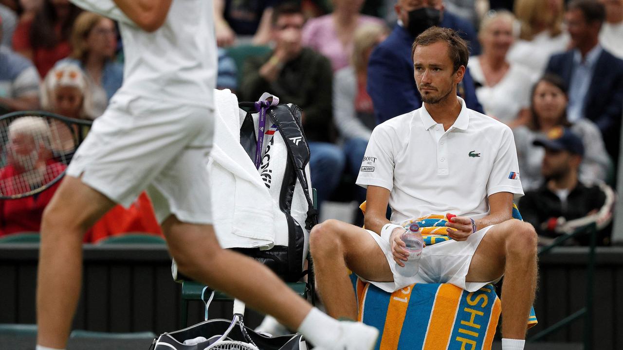 Daniil Medvedev is being forced to sit out this year. (Photo by Adrian DENNIS / AFP) /