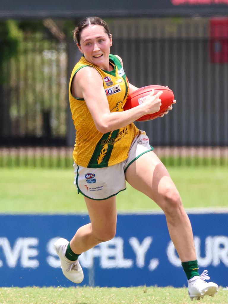 Billie Byers was hosting a barbecue for her footy team when the tragic drowning occurred. Picture: Celina Whan / AFLNT Media