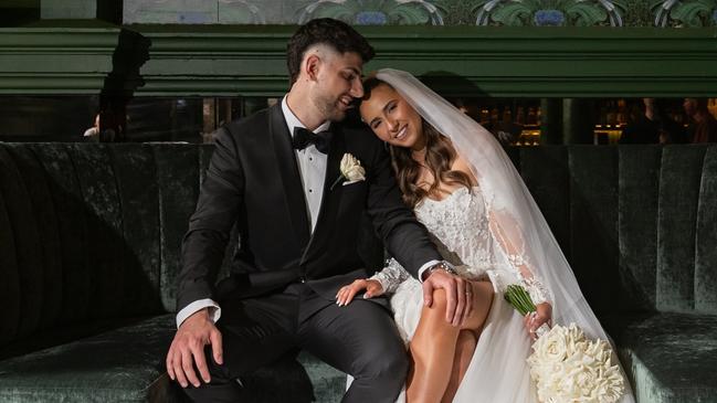 High school sweethearts Tiana and Loui Loprete’s wedding went viral on TikTok. Picture: Captured By Ky Luu