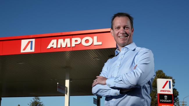 Ampol CEO Matthew Halliday remains bullish on earnings as demand for fuel and prices soar. Picture: Toby Zerna