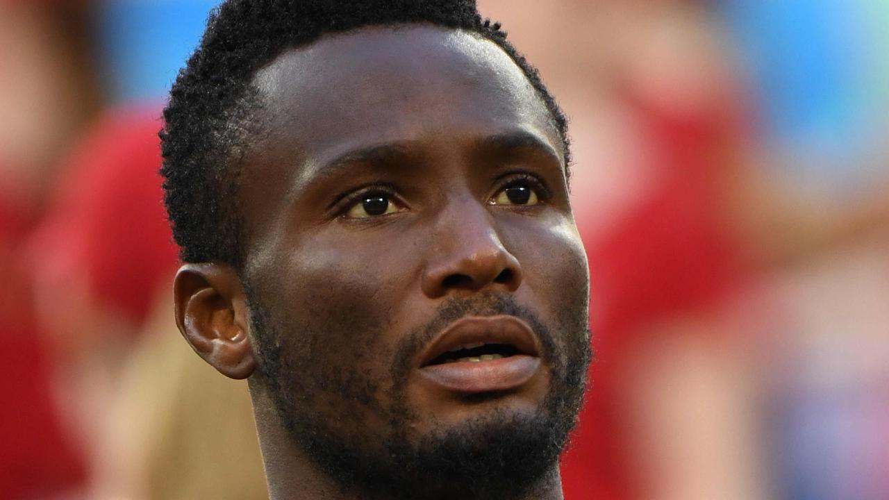 John Mikel Obi before the match between Nigeria and Iceland.