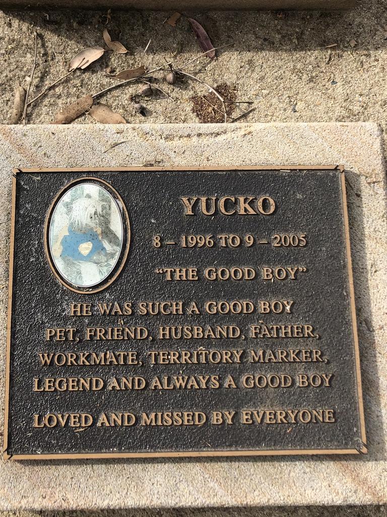 Yucko “The Good Boy” rests in peace at the Berkshire Park cemetery in Sydney’s west.