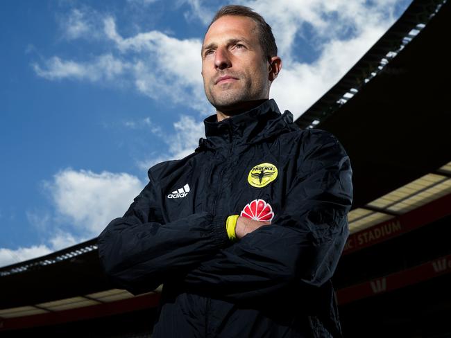 WELLINGTON, NEW ZEALAND - NOVEMBER 02:  Andrew Durante of the Phoenix poses during a Wellington Phoenix training session at Westpac Stadium on November 2, 2018 in Wellington, New Zealand.  (Photo by Hagen Hopkins/Getty Images)