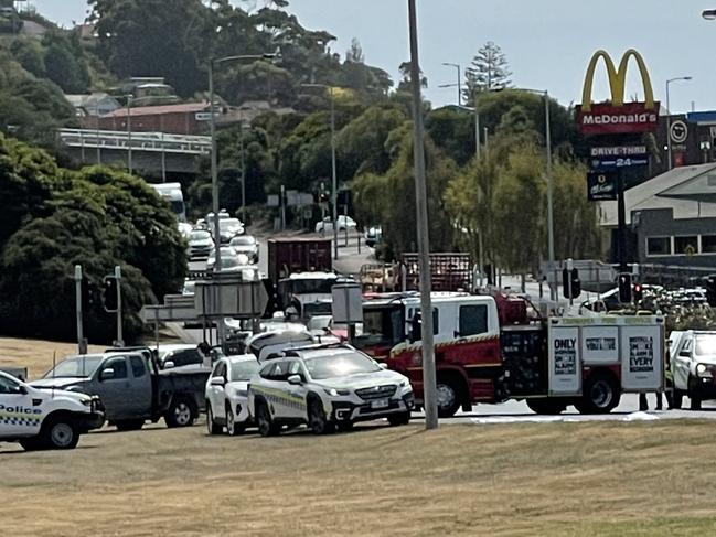 A pedestrian was hit by a truck in Burnie. Photo: Helen Kempton