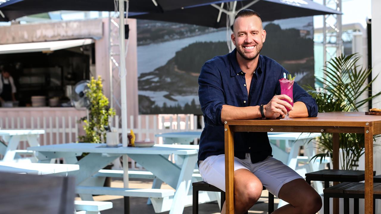 Luna Hospitality Group director Trent Redman at his Ivy Blue Rooftop Bar at Caxton St. Picture: Zak Simmonds